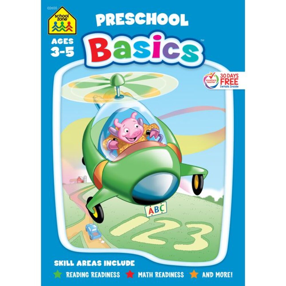 School Zone Preschool Basics 96-Page Workbook -- School Zone